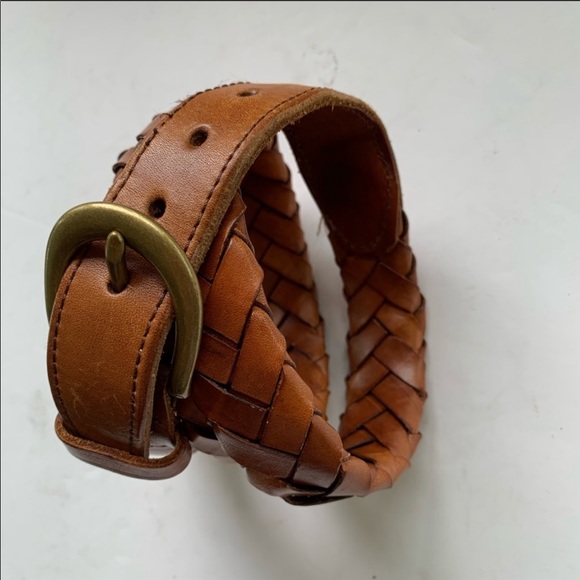 Brighton Brown Woven Leather Belt - Picture 3 of 9